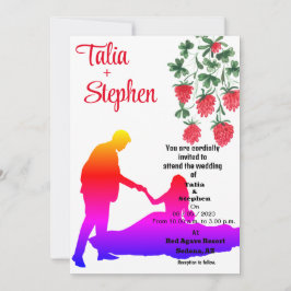 Braut mit Aufmunterung Einladung