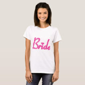 Braut mit Bling - Rosa T-Shirt (Vorne ganz)