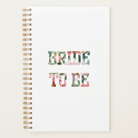 Braut mit Blumenprint Planer (Vorderseite)