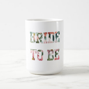 Braut mit Blumenprint zur Hochzeit Kaffeetasse