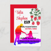 Braut mit Groom-UAWG RSVP Karte (Vorne/Hinten)