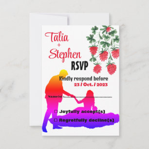 Braut mit Groom-UAWG RSVP Karte