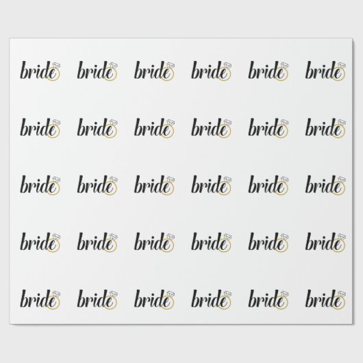 Braut mit Ring Geschenkpapier (Flach)