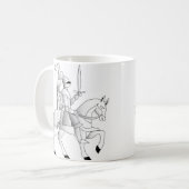 Braut mit Ritter in leuchtender Rüstung Kaffeetasse (Vorderseite Links)