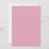 Braut mit rosa Schleife Save The Date (Rückseite)