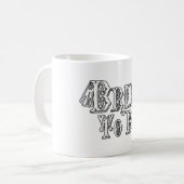 Braut mit Schleier, Extravagant weiß - schwarze Ko Kaffeetasse (Vorderseite Links)