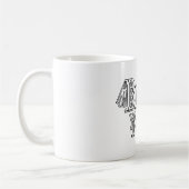 Braut mit Schleier, Extravagant weiß - schwarze Ko Kaffeetasse (Links)