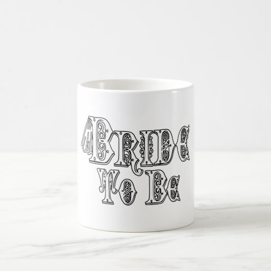 Braut Mit Schleier, Fancy Weiß - Schwarze Kontur Kaffeetasse (Mittel)