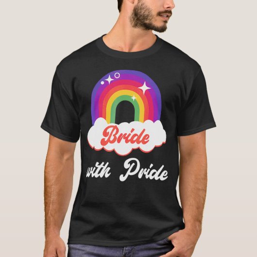 Braut mit stolzer Lesbenhochzeit T-Shirt (Vorderseite)
