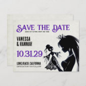 Braut mit Voodoo Doll Bride Save The Date (Vorne/Hinten)