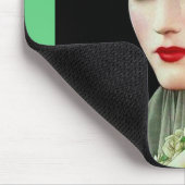 Braut mit weißer Rose Mousepad (Ecke)