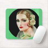 Braut mit weißer Rose Mousepad (Mit Mouse)