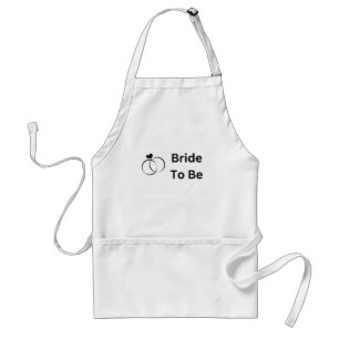 Braut mit zwei Ringen Apron Schürze