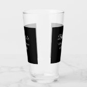 Braut Name Datum schwarz weiß Junggesellinnenabsch Glas (Links)