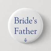 Braut-Nautische Hochzeitsknöpfe Button (Vorderseite)