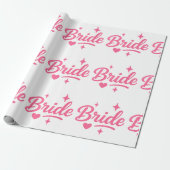 Braut Neon Pink Geschenkpapier (Ungerollt)