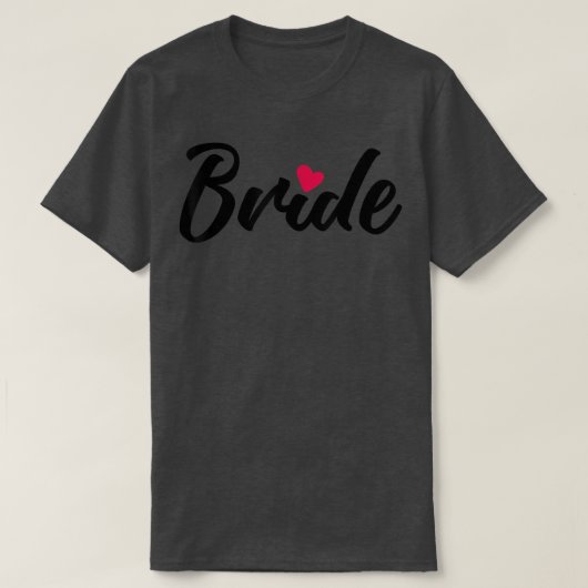 Braut Niedlich Heart Wedding Party und Bachelorett T-Shirt (Design vorne)
