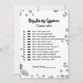 Braut oder Bräutigam Guess Wer Brautparty Game Einladung (Vorderseite)