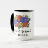 Braut- oder Bräutigam-Mutter-Bouquet mit Namen Tasse (Vorderseite Links)