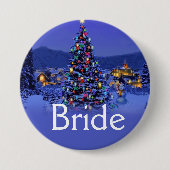 Braut oder Bräutigam Weihnachtsfeier Button (Vorderseite)