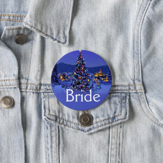 Braut oder Bräutigam Weihnachtsfeier Button (Beispiel)