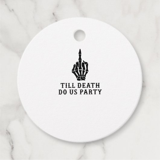 Braut oder Die, bis der Tod uns Party macht Geschenkanhänger (Vorderseite)