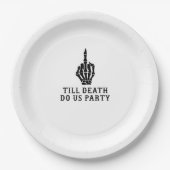 Braut oder Die, bis der Tod uns Party macht Pappteller (Vorderseite)