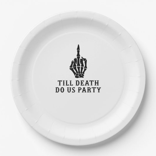 Braut oder Die, bis der Tod uns Party macht Pappteller (Vorderseite)