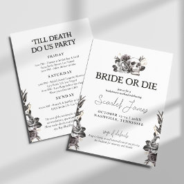 Braut oder Die bis Tod tun uns Party Bachelorette Einladung