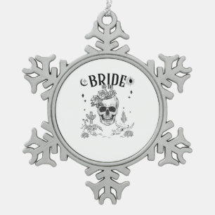 Braut oder Die bis zum Tod tun uns Party Gothic Ba Schneeflocken Zinn-Ornament