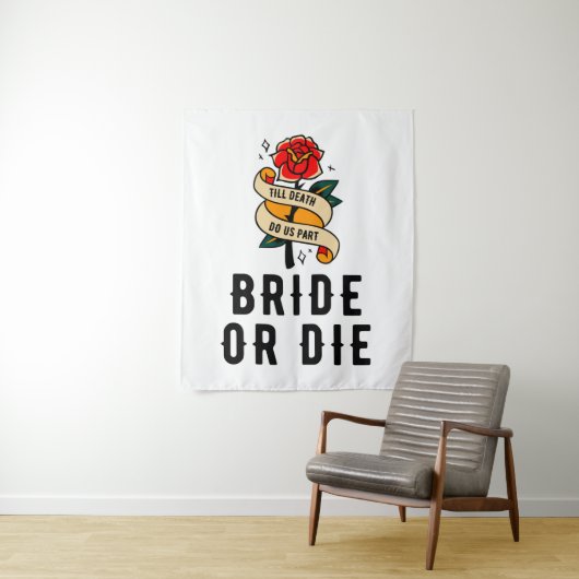 Braut oder Die Hintergrund bis Tod uns Teil gotisc Wandteppich (Beispiel)