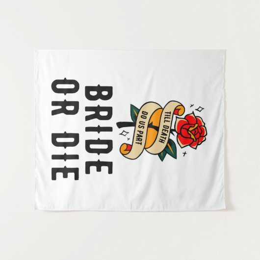 Braut oder Die Hintergrund bis Tod uns Teil gotisc Wandteppich (Vorderseite (Horizontal))