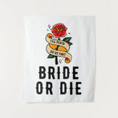 Braut oder Die Hintergrund bis Tod uns Teil gotisc Wandteppich (Vorderseite)