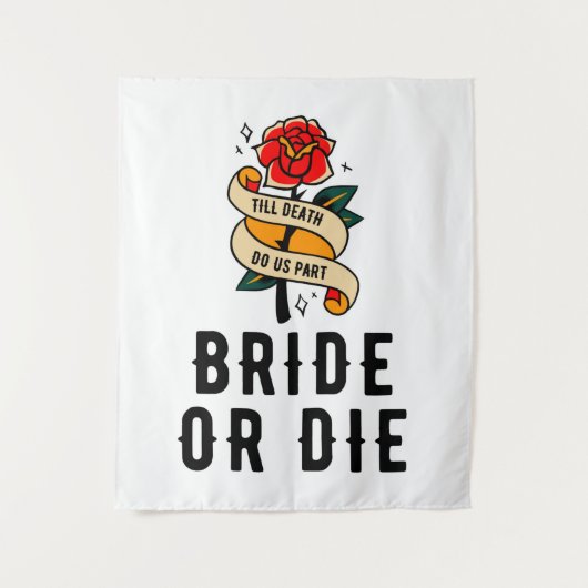 Braut oder Die Hintergrund bis Tod uns Teil gotisc Wandteppich (Vorderseite)