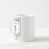 Braut oder Die Hochzeitstich Junggeselinnen-Abschi Kaffeetasse (Vorderseite Links)
