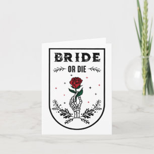 Braut oder Die Hochzeitstich Junggeselinnen-Abschi Karte