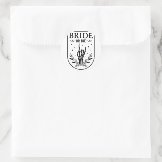 Braut oder Die Hochzeitstich Junggeselinnen-Abschi Runder Aufkleber (Tasche)