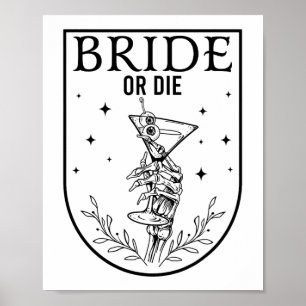Braut oder Die lustige Jahreszeit Halloween Hochze Poster