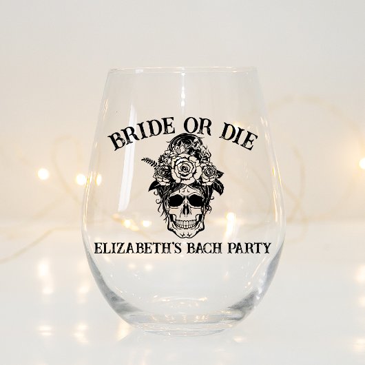 Braut oder Die Personalisierte Jungfernhäupter bis Weinglas Ohne Stiel