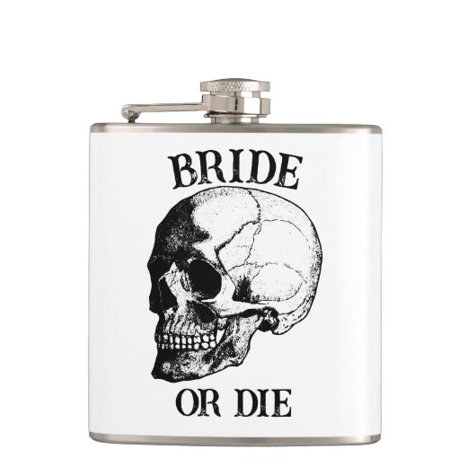 Braut oder Die Til Death Do us Party Gothic Weddin Flachmann (Vorderseite)