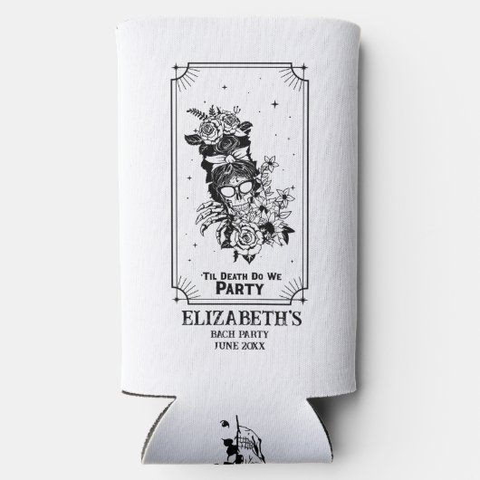 Braut oder Die Til Death Do us Party Gothic Weddin Selters Dosenkühler (Rückseite)