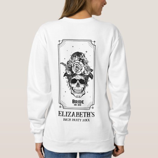 Braut oder Die Til Death Do us Party Gothic Weddin Sweatshirt (Rückseite)