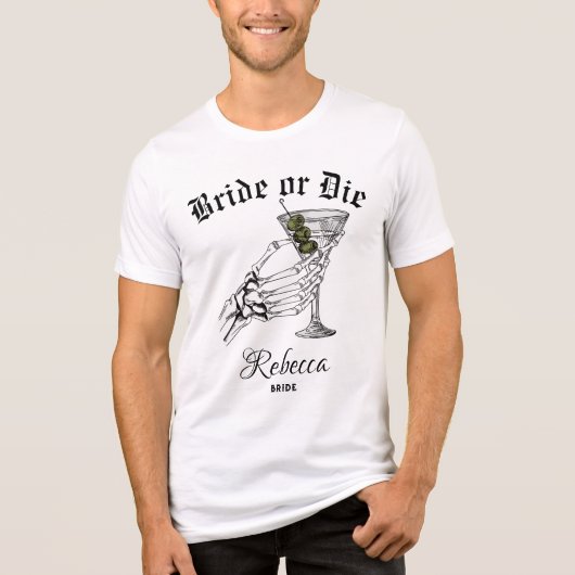 Braut oder Die Tode Party wir Bachelorette Tri-Blend Shirt (Vorderseite)