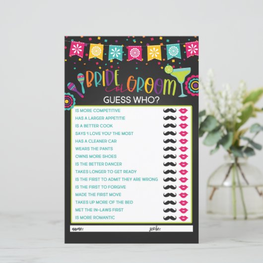 Braut oder Game - Fiesta (Stehend Vorderseite)