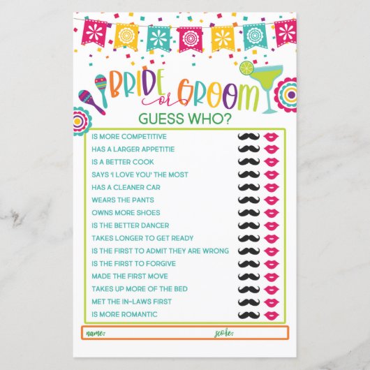 Braut oder Game - Fiesta WH (Vorderseite)