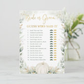 Braut oder Groom Fall Pumpkin Brautparty Game (Stehend Vorderseite)