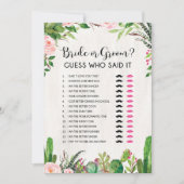 Braut oder Groom He oder She Fiesta Brautparty Gam Einladung (Vorderseite)