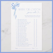 Braut oder Groom Ratgeber, wer Blue Bow Duschspiel