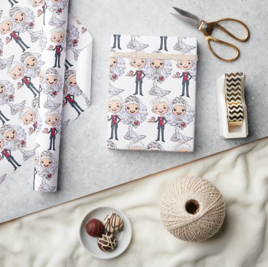 Braut oder Hochzeit Geschenkpapier (Kunsthandwerk)
