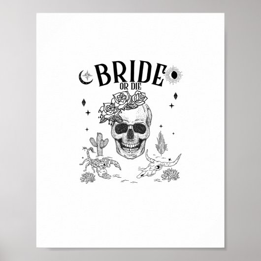 Braut Oder Stirb Bis Dass Der Tod Uns Party-Gotisc Poster (Vorne)